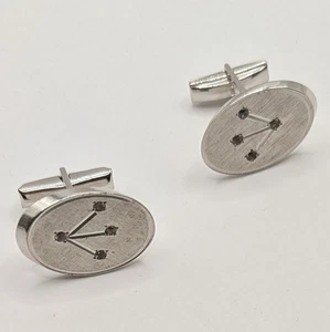 Manschettenknöpfe Sterlingsilber Diamantschliff - Bild 1 von 5