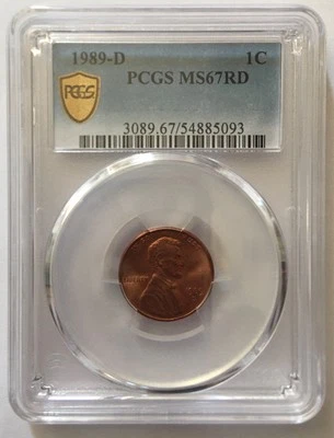 1989-D 1C RD Lincoln Cent - Image 1 of 2