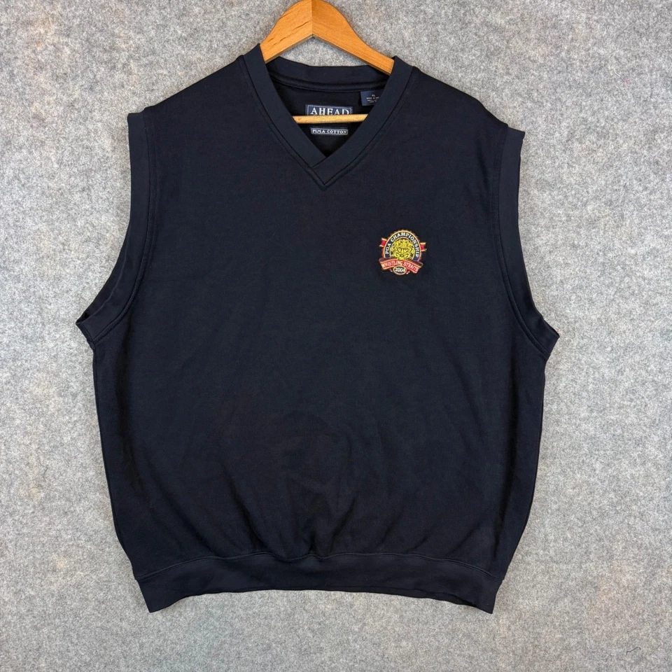 Ahead Vest Mens XL Black Pima Cotton PGA Championship Whistling Straits 2004 - Image 1 of 4