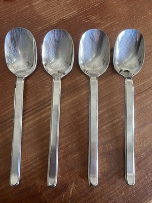 BSF 18/8 Stainless Flatware Edelstahl Set Of 4 Spoons Soup Germany - Image 1 of 4