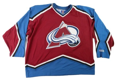 CCM US Men's 2XL XXL NHL Hockey Colorado Avalanche Jersey Red Blue Embroidered - Image 1 of 4