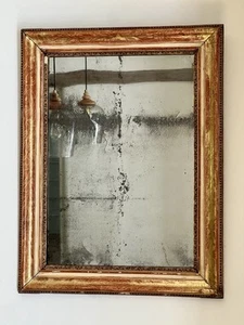 Antique Large French Foxed Gilt Gesso Mirror - Picture 1 of 5