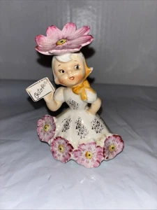 Figura Niña Flor del Mes Octubre Napco Cosmos 1956 De Colección IC1931 - Imagen 1 de 6
