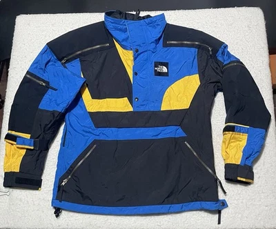 The North Face Men Medium Vintage Pullover Jacket Ski Coat Black Blue Yellow - Image 1 of 4