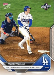 Freddie Freeman - 2025 MLB Topps NOW® - Tarjeta 908 Walk OFF LA DODGERS WS Preventa - Imagen 1 de 2