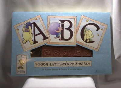 Резиновые штампы с буквами и цифрами Disney Winnie The Pooh с нетоксичной чернильницей - Изображение 1 из 4