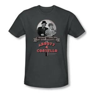 Abbott & Costello Super Sleuths Adult Slim Fit SS T-Shirt Sizes- S-2X New - Picture 1 of 1