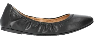 Black Scrunch Ballet Flats Women's CHOOSE SIZE WIDE WIDTH NEW - Picture 1 of 5