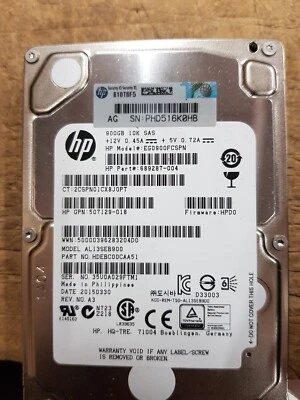 HP 900GB 2.5" 10K SAS HDD 64MB Cache 6Gbs AL13SEB900 CCTV DVR iMAC PC Desktop  - Image 1 of 2