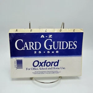 Juegos de guía de tarjetas Oxford de la A a la Z 5 x 8 cartulina Manila pestaña de 25 índices - Imagen 1 de 6