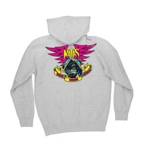 Santa Monica Airlines Natas Kaupas PANTHER ZIP FRONT Skateboard Hoodie GREY - Picture 1 of 2
