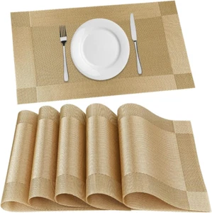 Placemats Set of 6, Place Mats for Kitchen Dining Table, Heat-Resistant Anti-Ski - Picture 1 of 12