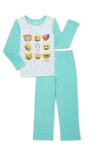 Emoji Girls Long Sleeve Top and Pants Pajama Sleep Set 2-Piece Size 14/16 NWOT - Picture 1 of 3