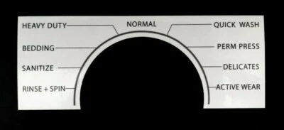 Samsung Washer Sticker Label - for Model WF42H5100 Control Panel - Waterproof  - Image 1 of 3