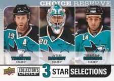 2008-09 Collector's Choice RESERVE #275 JOE THORNTON / EVGENI NABOKOV / CHEECHOO
