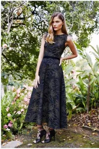 VESTIDO CON MOTIVO JACQUARD GOTA LAELIA TADASHI SHOJI $557 Talla 8 Pedido especial - Imagen 1 de 9