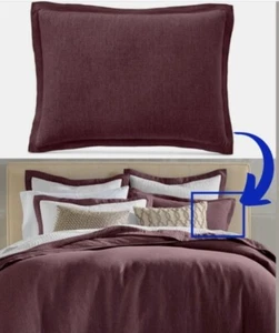 Hotel Collection Madison Linen Standard Pillow Sham Burgundy Red - Bild 1 von 4