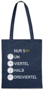 Uhrzeit Ost Hipster Bag Stofftasche Stoffbeutel DDR Osten Ostalgie Ossi - Picture 1 of 1