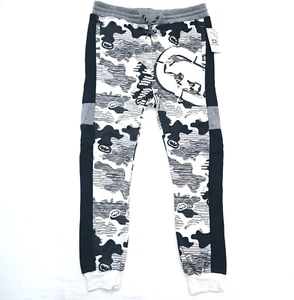 Ecko Unltd Men’s Fleece Jogger Pants Black/White - EO12G734 - Picture 1 of 4