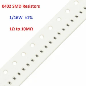 50pcs 1/16W 0402 SMD/SMT Resistors ±1% -Full Range of Values (1Ω to 10MΩ) - Picture 1 of 1
