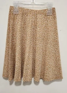 Lovely Littles Girls Size 6 Printed Knee Length Flare Skirt Tan Bud  - Picture 1 of 8