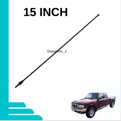 Repuesto de mástil de antena negro corto de 15" AM/FM para Ford Ranger 1983-2011 Foto 1 de 3