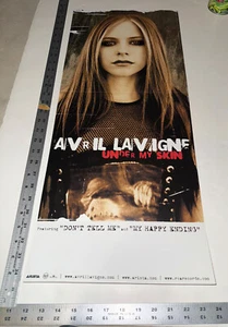 Avril Lavigne 2004 Under My Skin 2-sided flats folded perforation promo poster - Picture 1 of 3