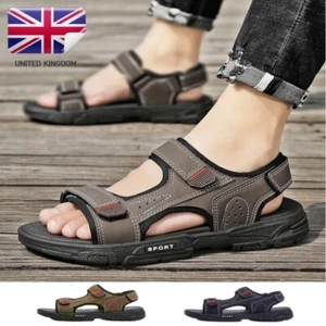 Men Athletic Sandals Open Toe Hiking Outdoor Non-slip Sport Casual Beach Sandals - Picture 1 of 25
