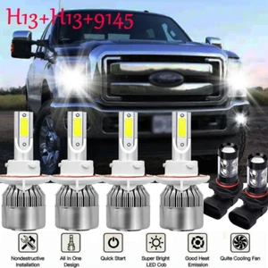 For Ford F250 F350 F450 2005-2019 6X 6000K White LED Headlight + Fog Light Bulbs - Picture 1 of 12