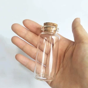 10Pcs 30Ml Cork Stopper Glass Bottle Vials Jars with Cork Wishing Bottle Wedding - Picture 1 of 12