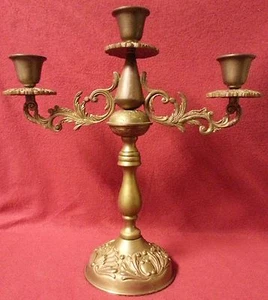 3 Light Sabbath Candelabrum, Vintage Handcrafted.. - Bild 1 von 6