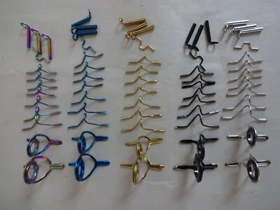 Rod Building Wrapping 13pc snake/SF colored fly guide sets 3 tips 4-6wt rods - Image 1 of 2