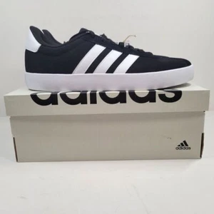 Adidas VL Court 3.0 Shoes Mens 11.5 Black/White Low Top Sneaker Skate ID6278 - Picture 1 of 12