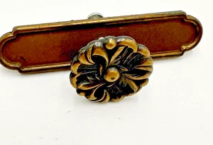Vintage Metall Schrank Knopf und Rückplatte inklusive Hardware 3,5" - Bild 1 von 3