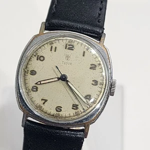 Vintage Tudor by Rolex WWII Cushion Military 31mm Men's 1930's Stainless Watch - Picture 1 of 23