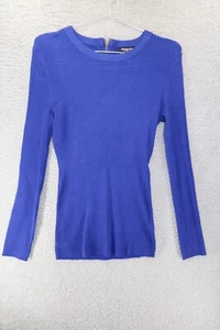 Hooked Up von I.O.T. Damen Rippstrick Top royalblau Reißverschluss hinten Gr. XL - Bild 1 von 6