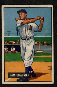 1951 Bowman #9 Sam Chapman ** Philadelphia Athletics ~ VG/EX - Picture 1 of 2