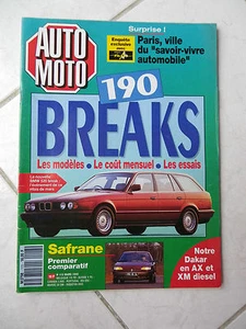 Magazine Auto Moto n°113 Renault Safrane Alfa 155 Jaguar XJR-S Renault 19 Cover - Imagen 1 de 1