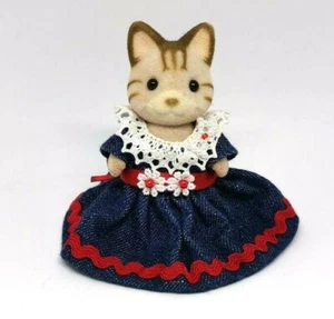 Japan Sylvanian Families GATTO A RIGHE FATTO A MANO VESTITO casa delle bambol... - Foto 1 di 10