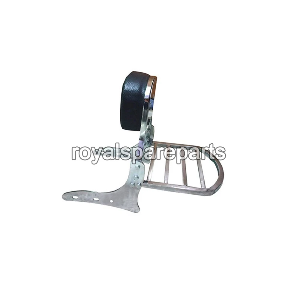 Ajuste para Royal Enfield Bullet Classic 350cc 500cc "Respaldo estilo Harley cromado" Foto 1 de 2