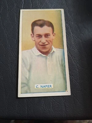 (B103) CARRERAS, FAMOUS FOOTBALLERS, C. NAPIER, DERBY COUNTY 1935  # 12 - Image 1 of 2