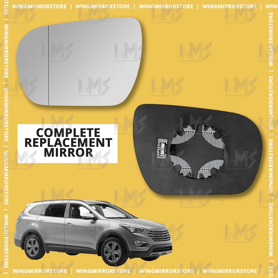 LHS Left side for Hyundai Santa Fe 2014-2018 Wide Angle heated mirror glass - Image 1 of 1