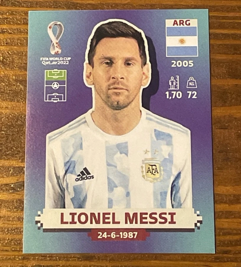 Carta Messi Qatar de Panini , fondo azul y estado perfecto - Imagen 1 de 1