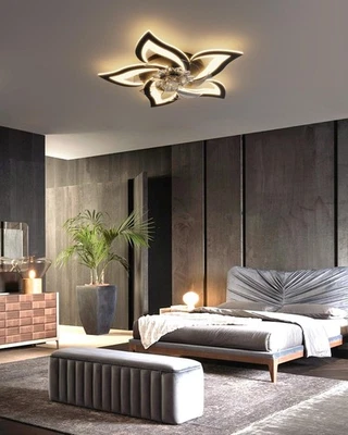 Ceiling Fan with Lights, 6 Speeds, Dimmable LED, White - Image 1 of 4