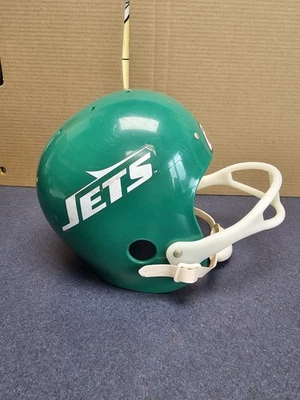 老式HUTCH TOY塑料纽约JETS美式橄榄球头盔-收藏品罕见 — 第 1/4 张图片