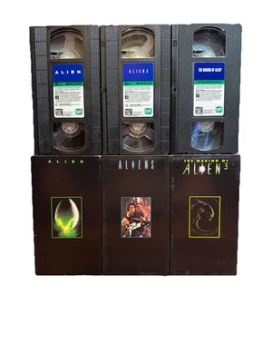 Alien VHS Aliens Triple Pack 3 Tape Set Fox Video Making Of With Alien 3 - Image 1 of 4