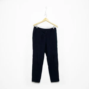 ALLSAINTS Alfie Trouser black cropped wool blend straight relaxed WOMENS 6 - Picture 1 of 7