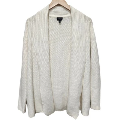 Cárdigan suéter Talbots de cachemir puro para mujer pequeño tejido crema frente abierto Foto 1 de 4