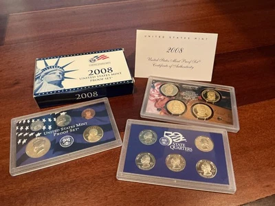 2008 Clad Proof Set U.S. Mint Original Government Packaging OGP COA - Image 1 of 4