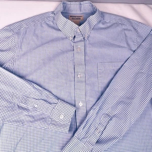 Camisa Duluth Trading WrinkleFighter Hombres XL Azul Cuadros Informal Algodón Manga Larga - Imagen 1 de 15